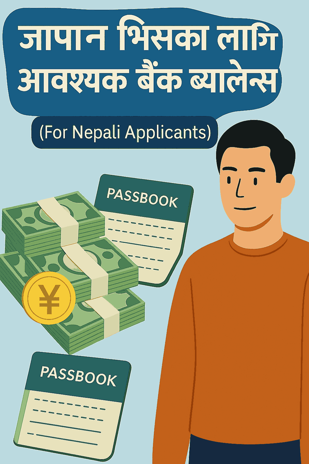 Bank balance required to apply Japan visa for student, SSW, working and dependent.