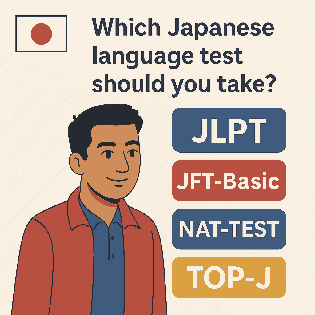 Japanese language exam - JLPT, JFT, NAT, TOP-J. N5, N4, Nihongo Shiken