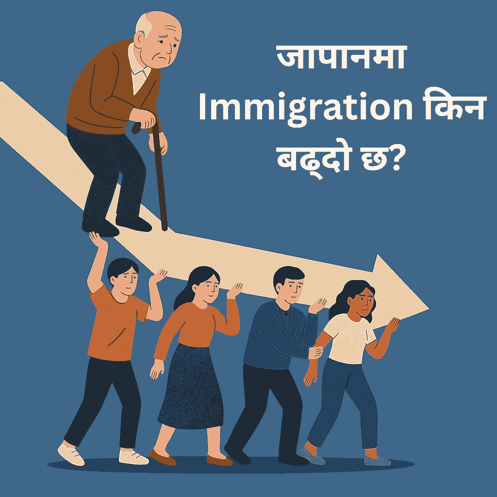 the increasing immigration in Japan and declining population growth